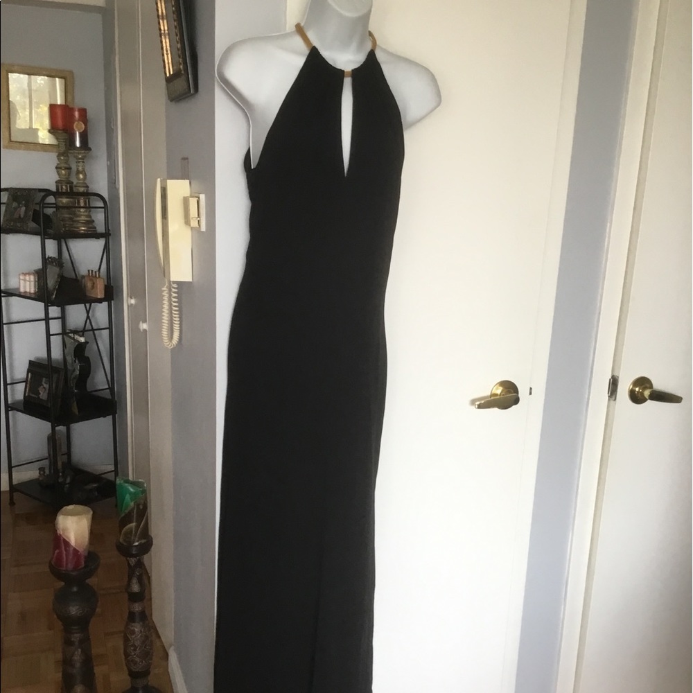 JS COLLECTION BLACK LONG GOWN DRESS SIZE 10